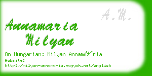 annamaria milyan business card